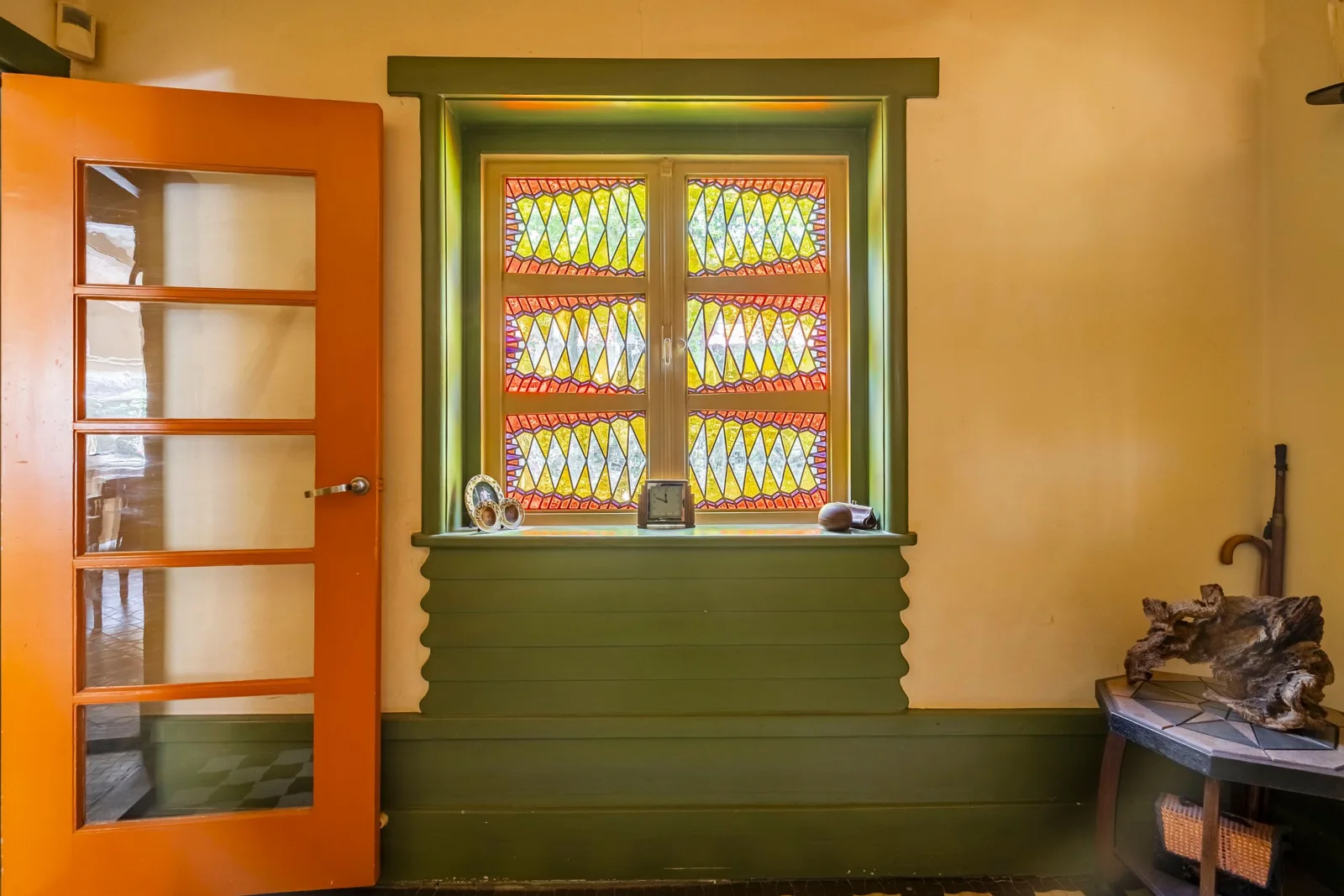Villa De Boschkant, Bergen (NH) – glas-in-lood en paneelwerk