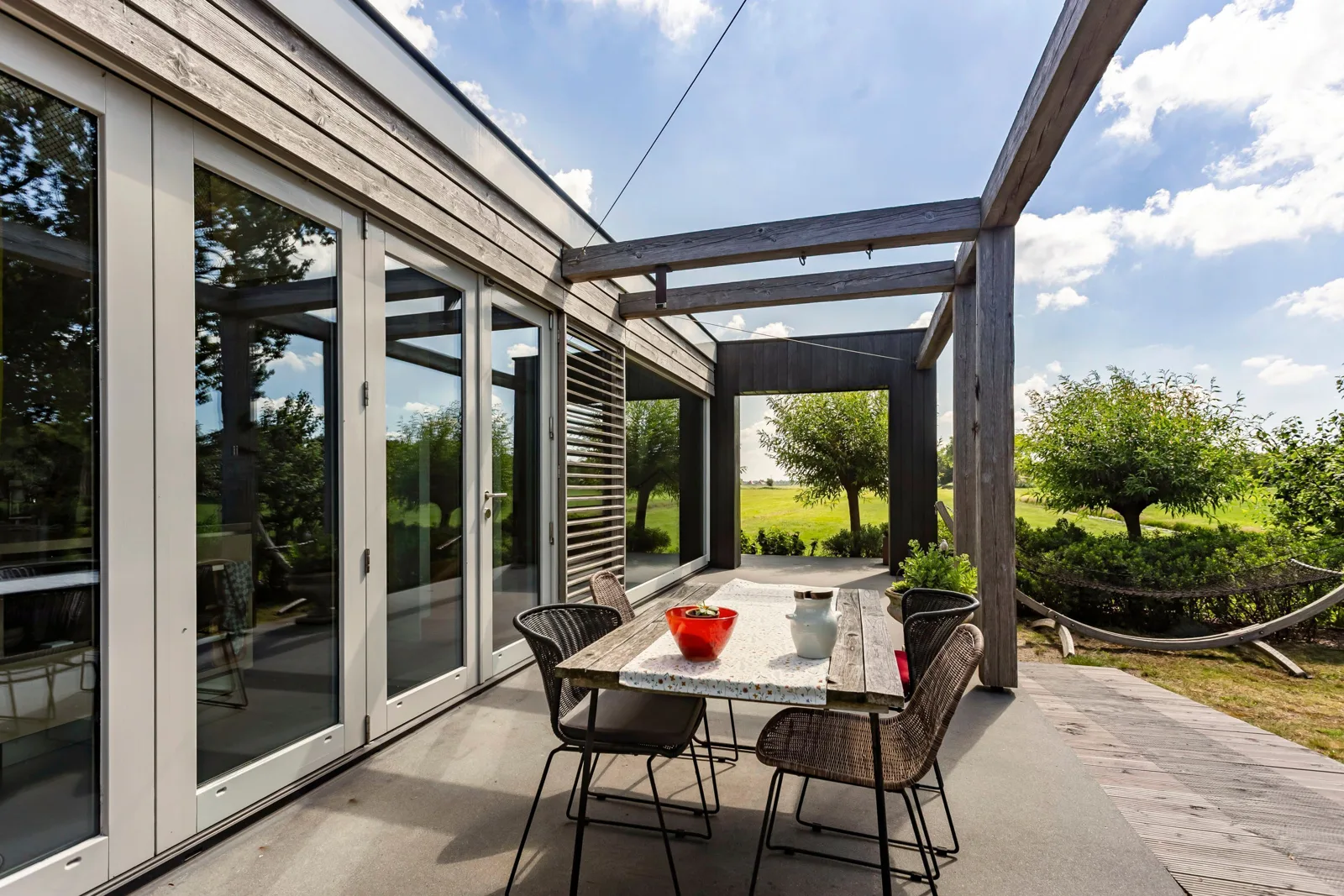 Architectuurwoning, Langelille – zitplek onder het glas